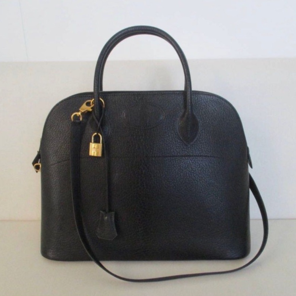 Rare Hermes vintage black purse crossbody and top handle purse